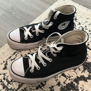 platform black converse, size 7
